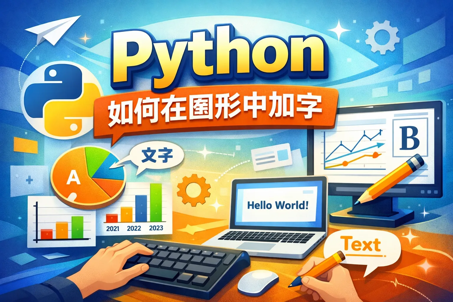 python如何在图形中加字