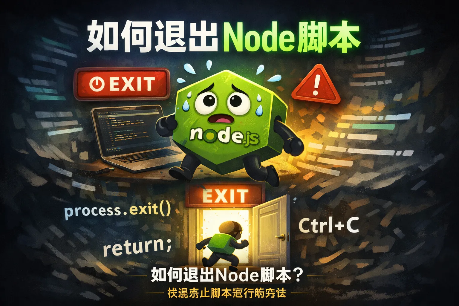 如何退出node脚本