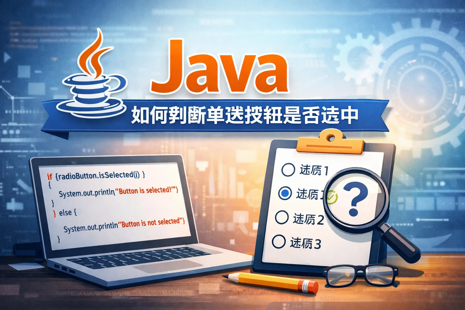 java如何判断单选按钮是否选中