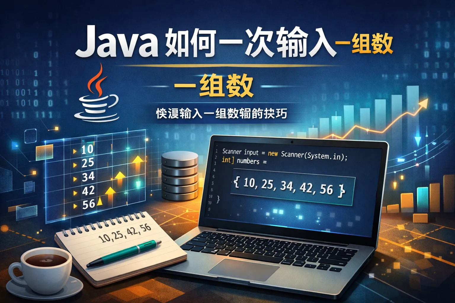 java如何一次输入一组数