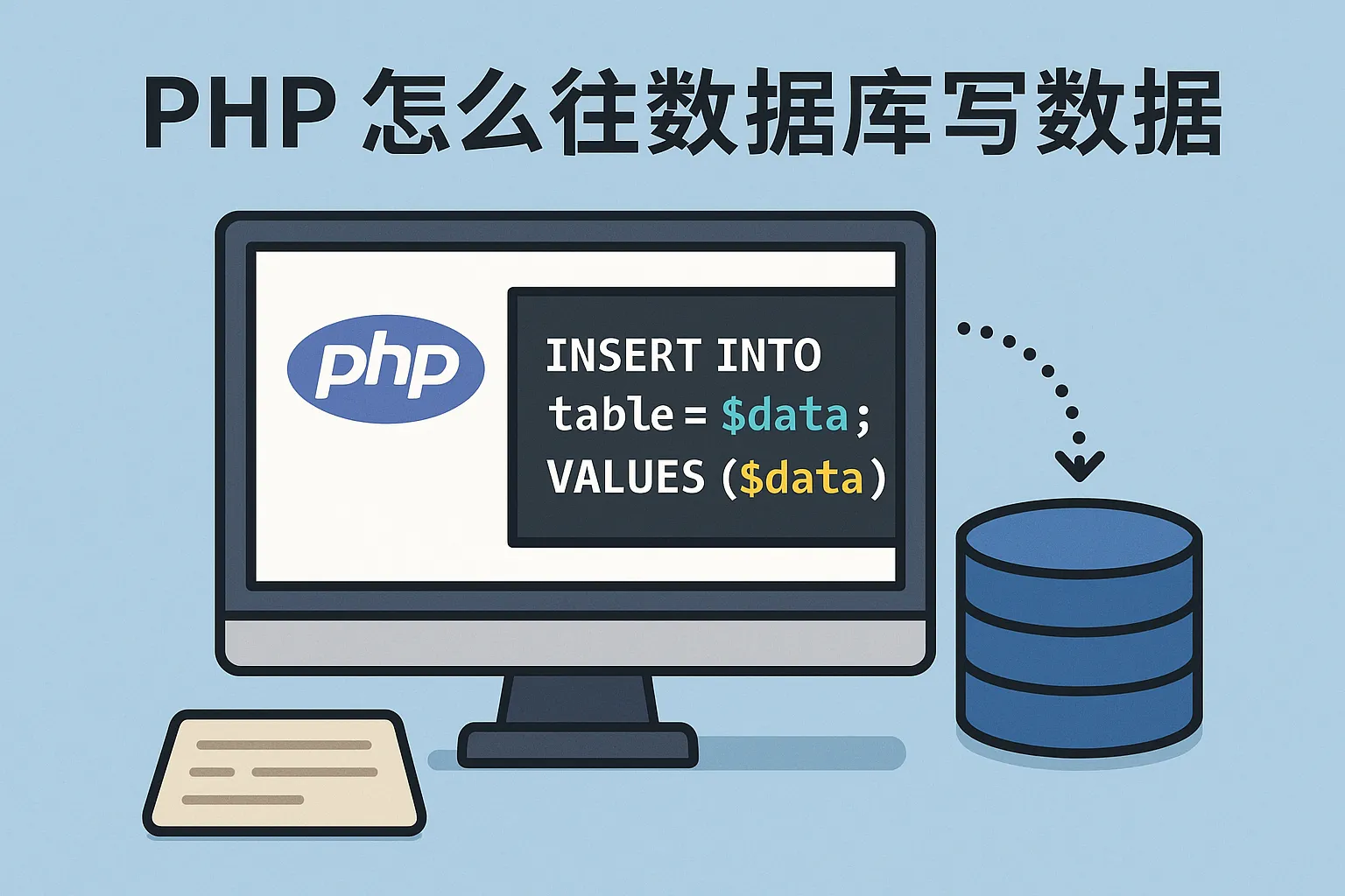 php怎么往数据库写数据库