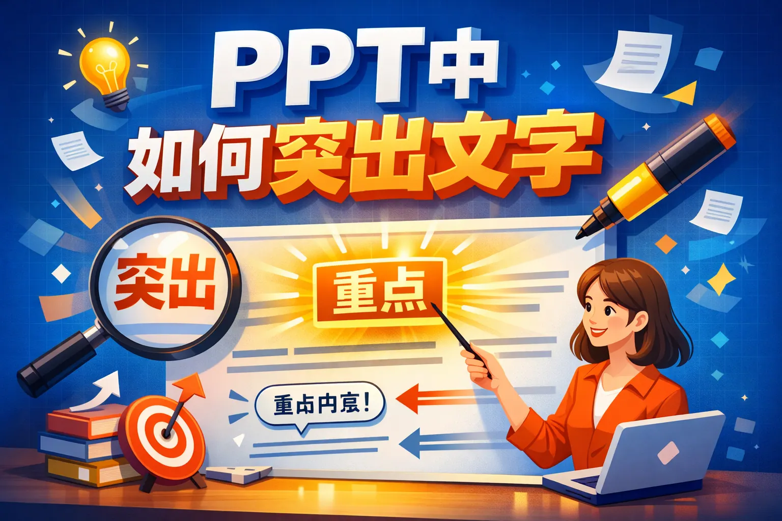 ppt中如何突出文字