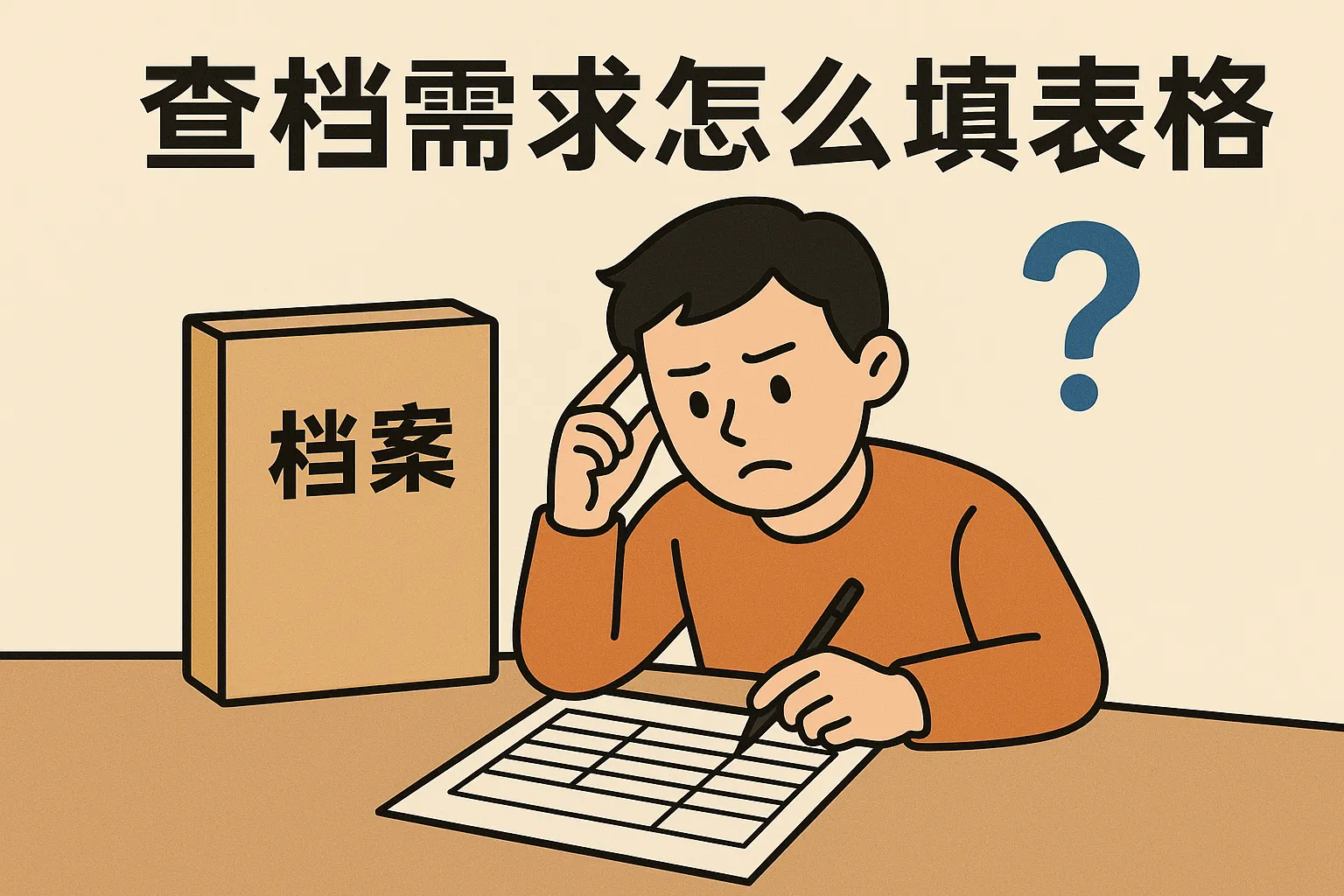 查档需求怎么填表格