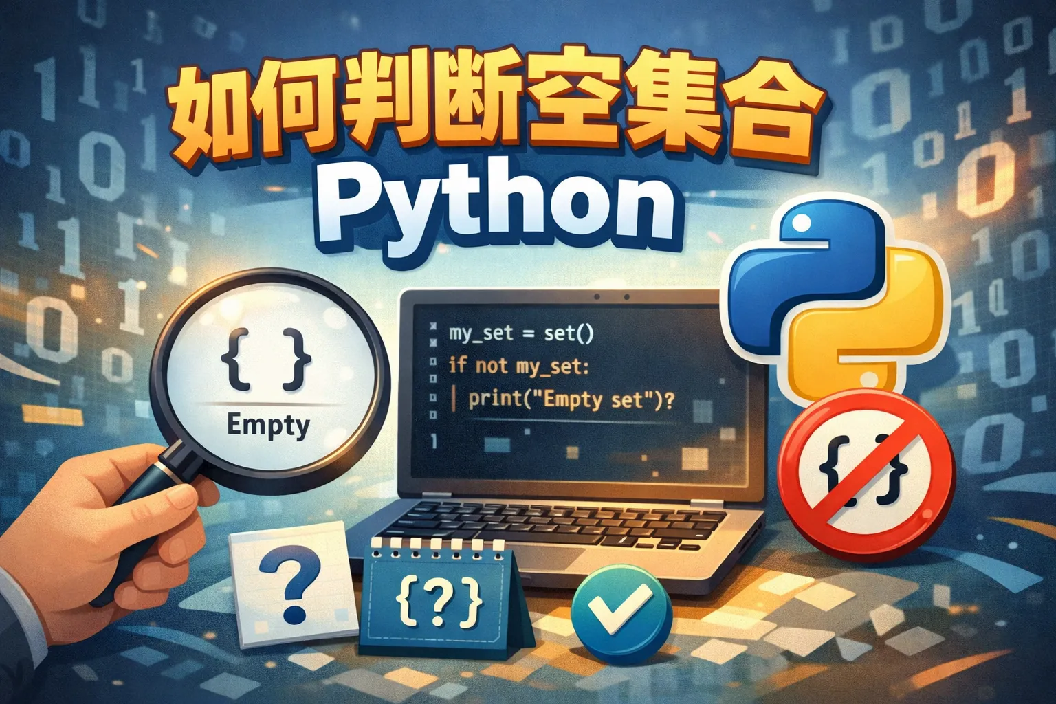 如何判断空集合python