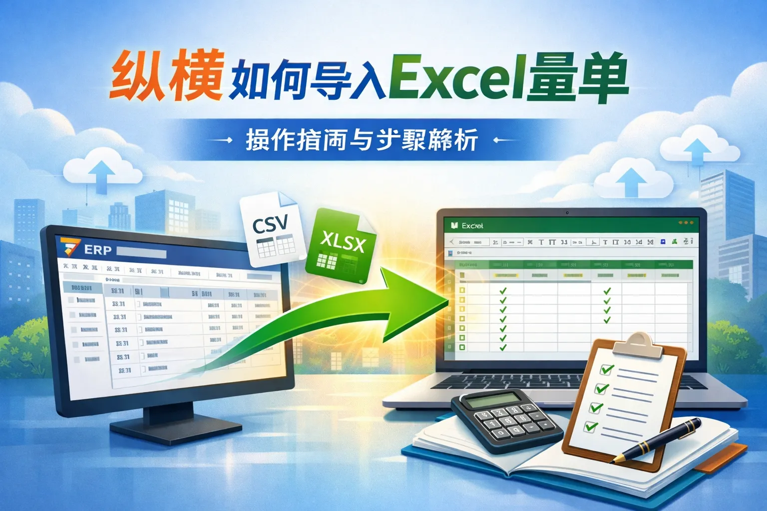 纵横如何导入excel量单