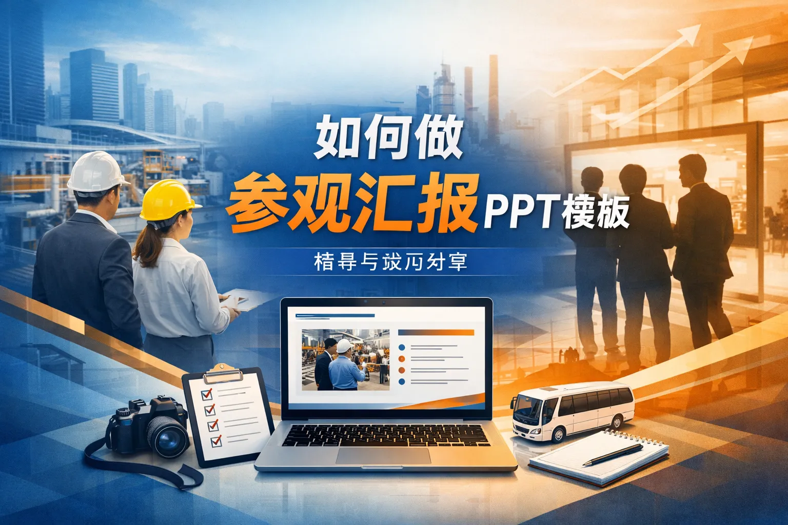 如何做参观汇报 ppt模板