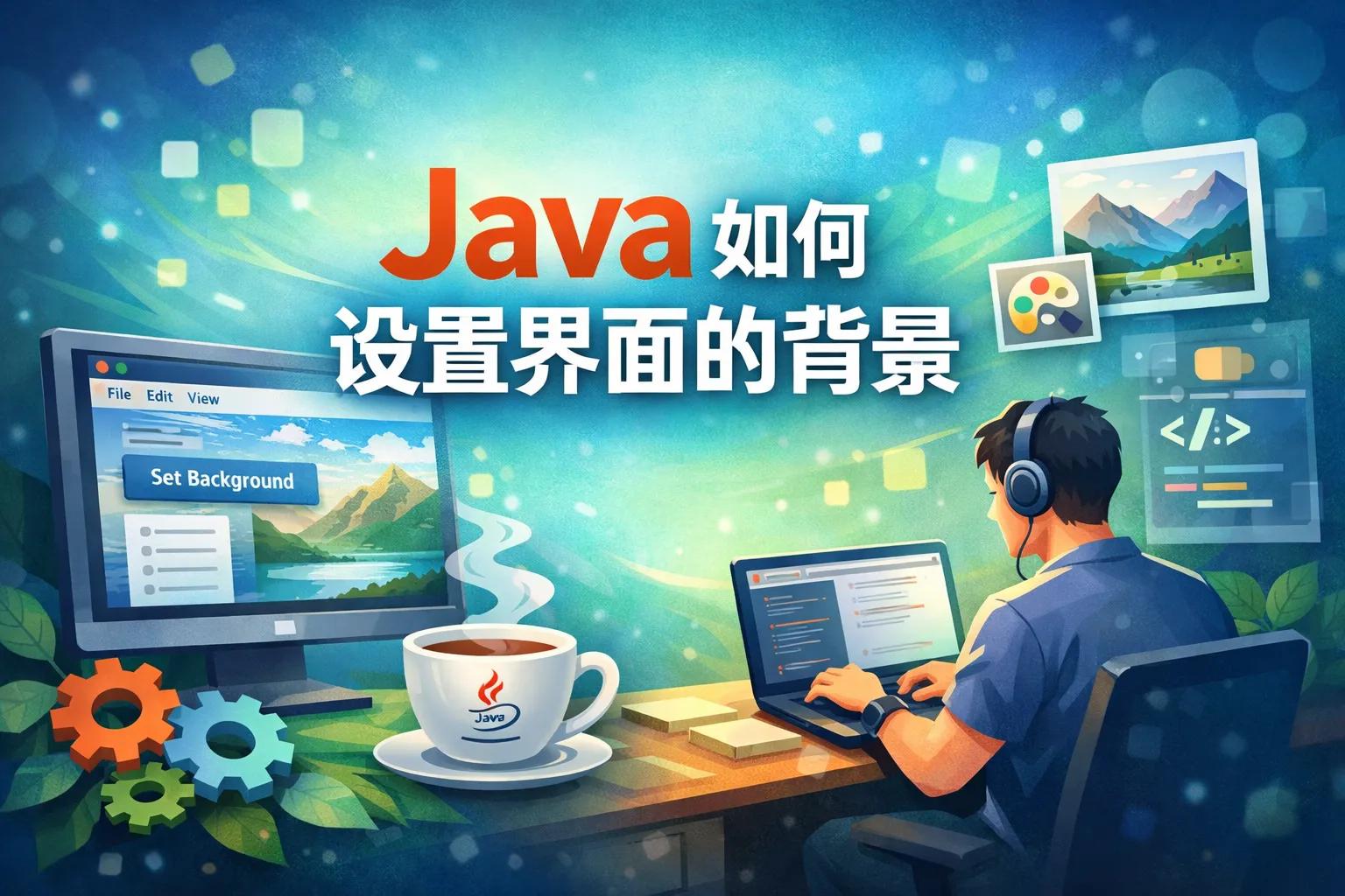 java如何设置界面的背景