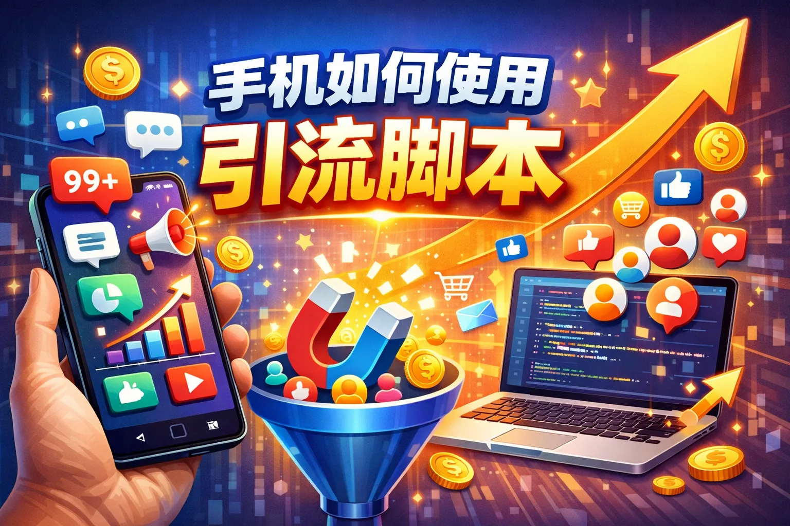 手机如何使用引流脚本
