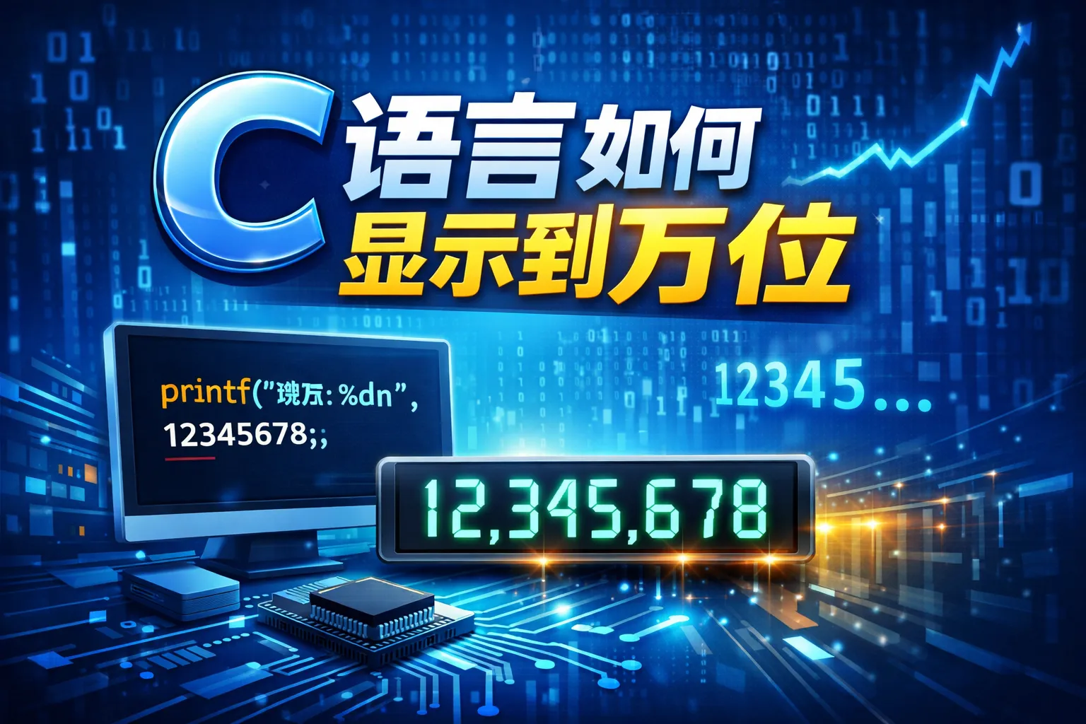 C语言如何显示到万位