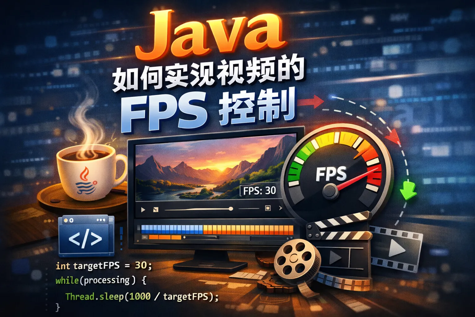 java如何实现视频的fps控制