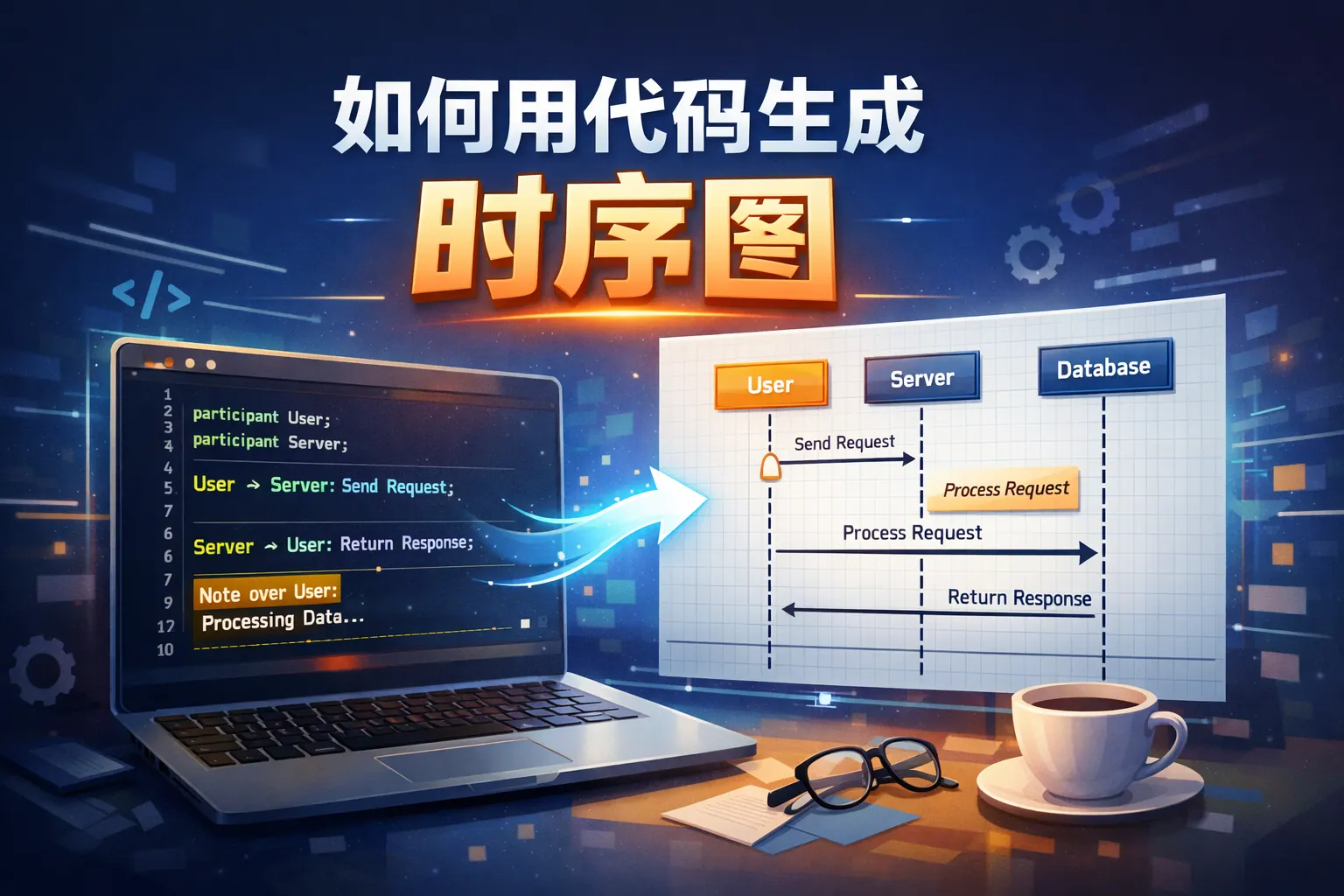 如何用代码生成时序图