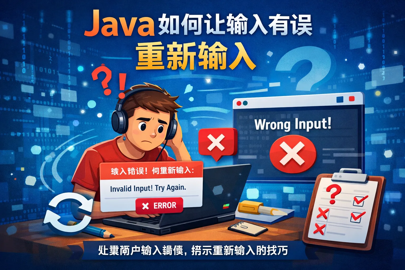 java如何让输入有误重新输入