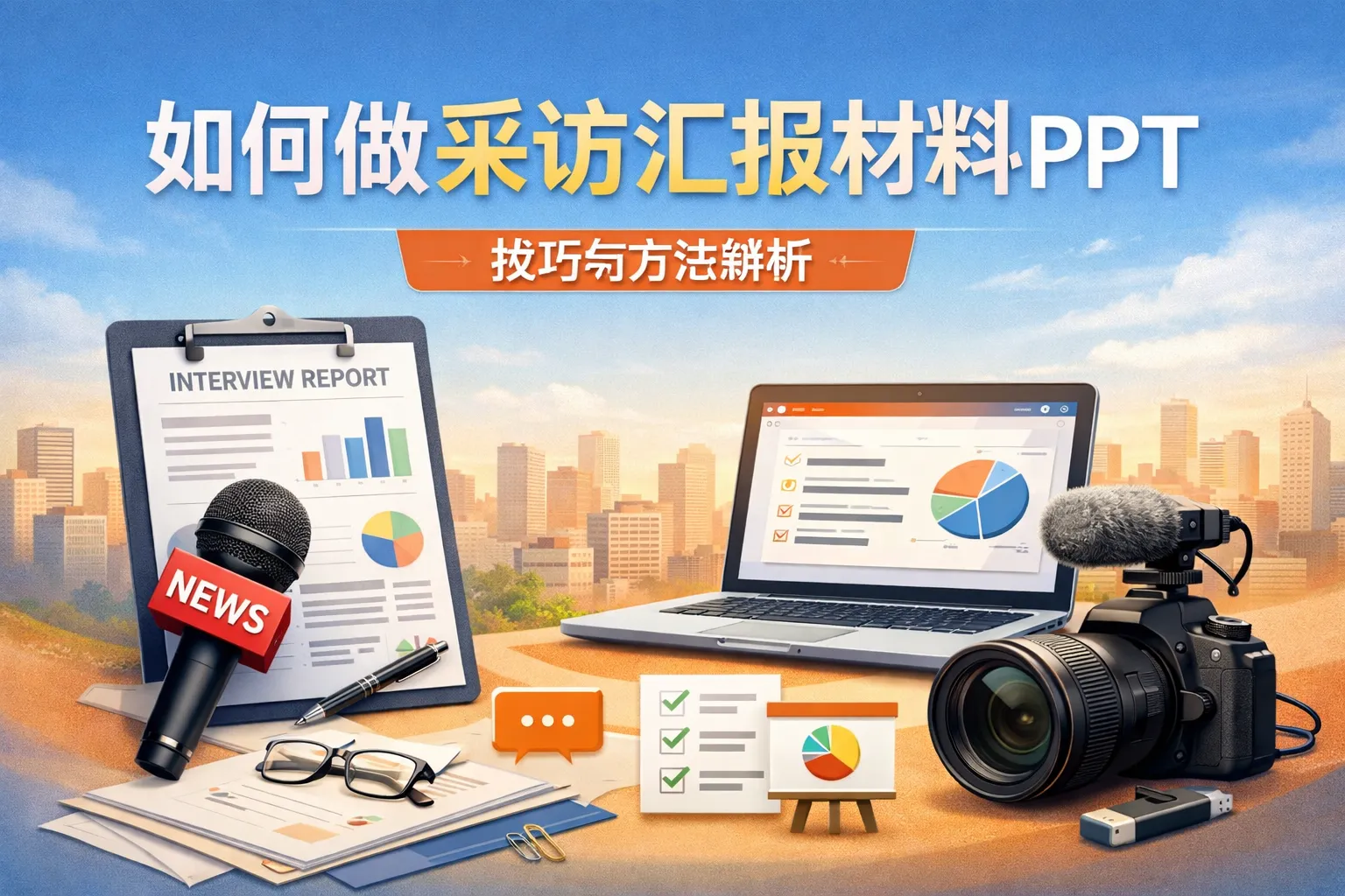 如何做采访汇报材料ppt