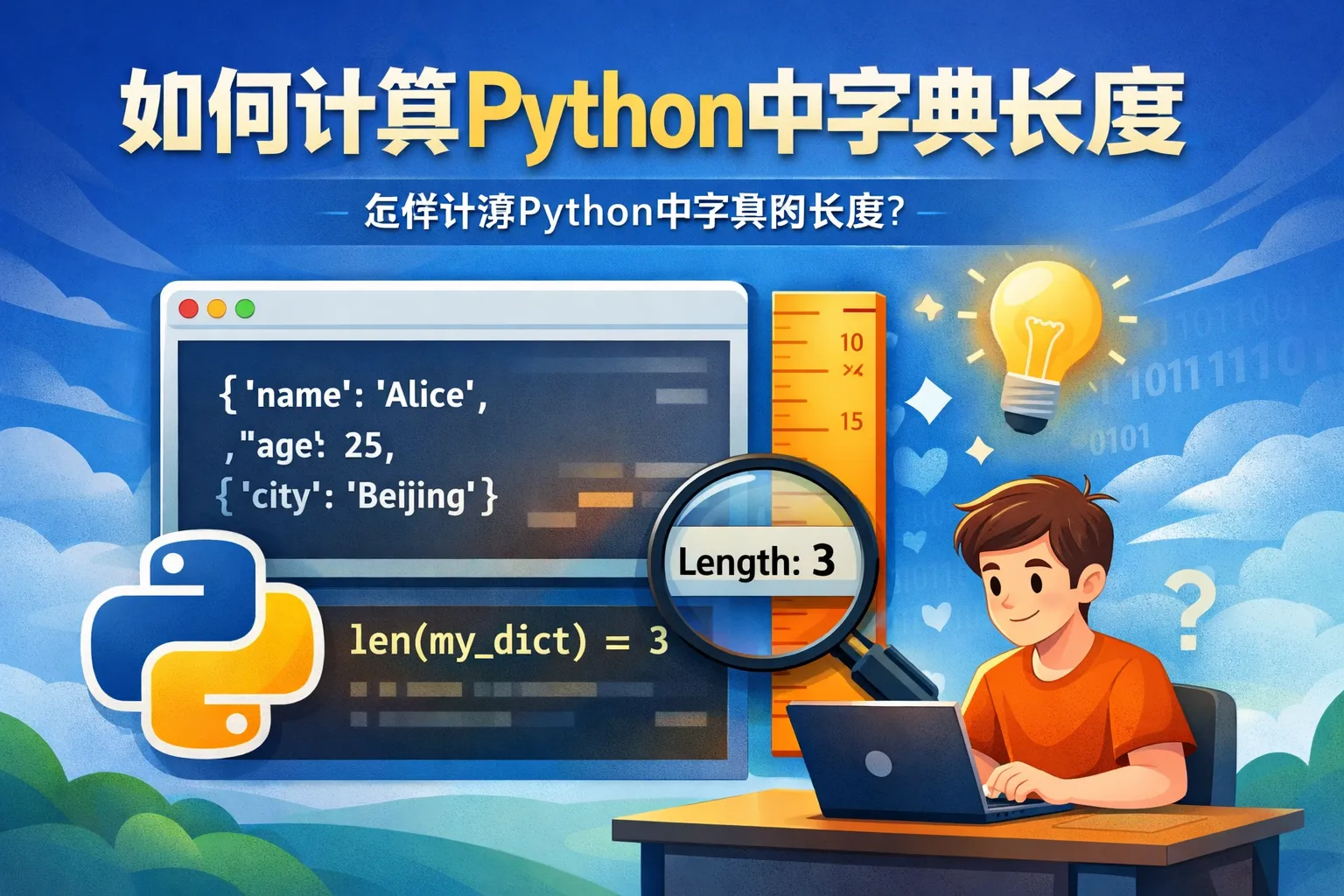 如何计算python中字典长度