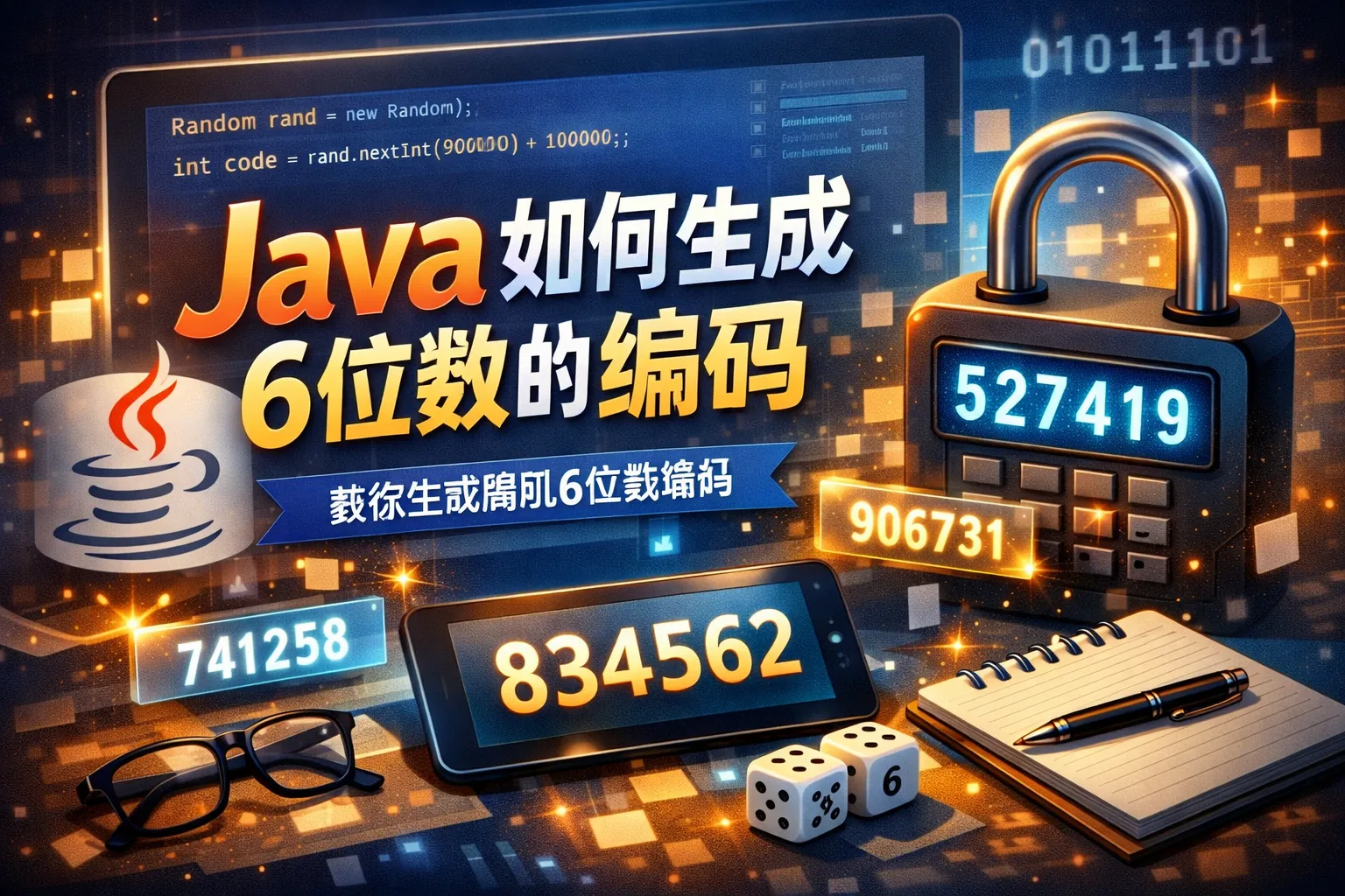java如何生成组6位数的编码