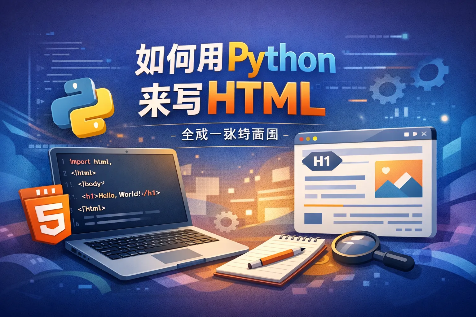 如何用python来写html
