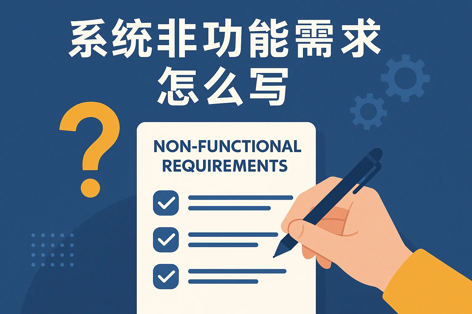 系统非功能需求怎么写