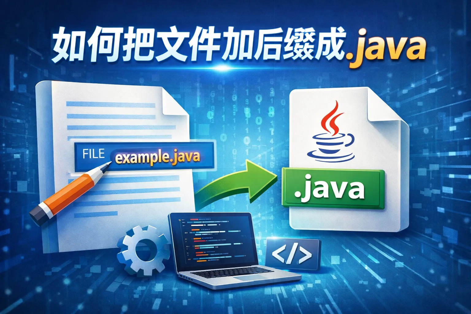 如何把文件加后缀成.java