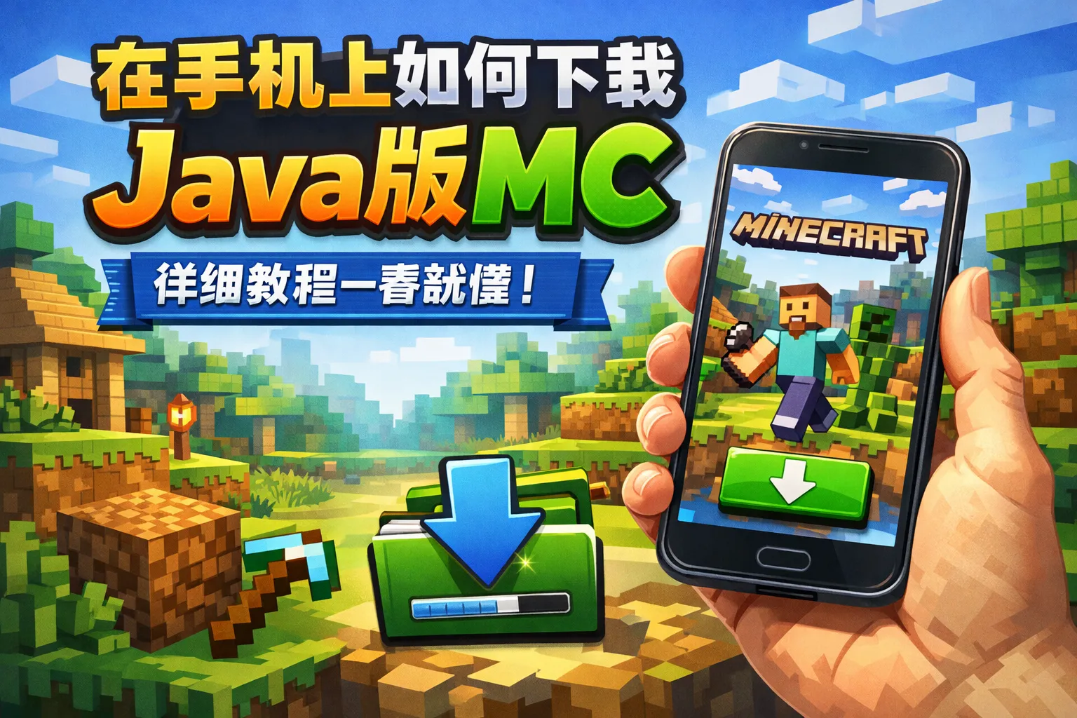 在手机上如何下载java版mc