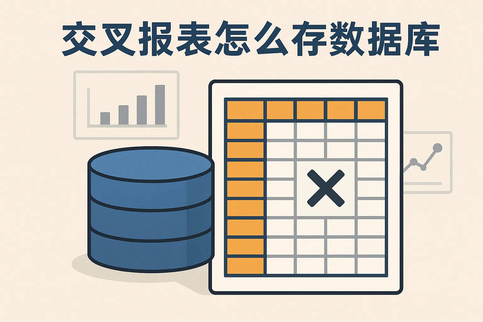 交叉报表怎么存数据库