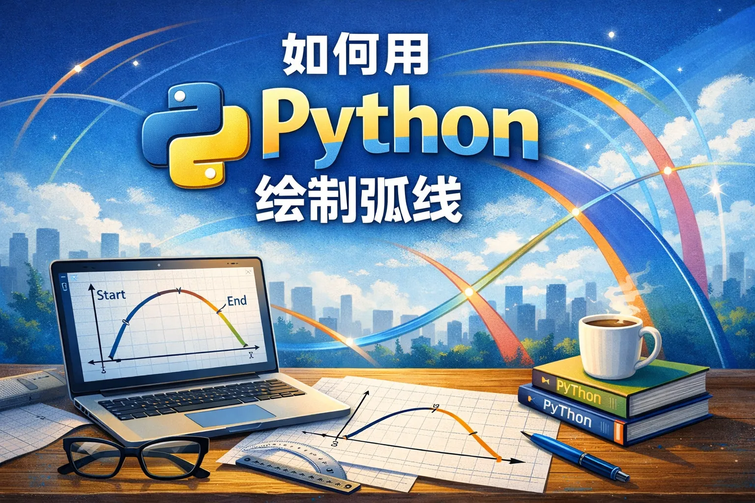 如何用python绘制弧线