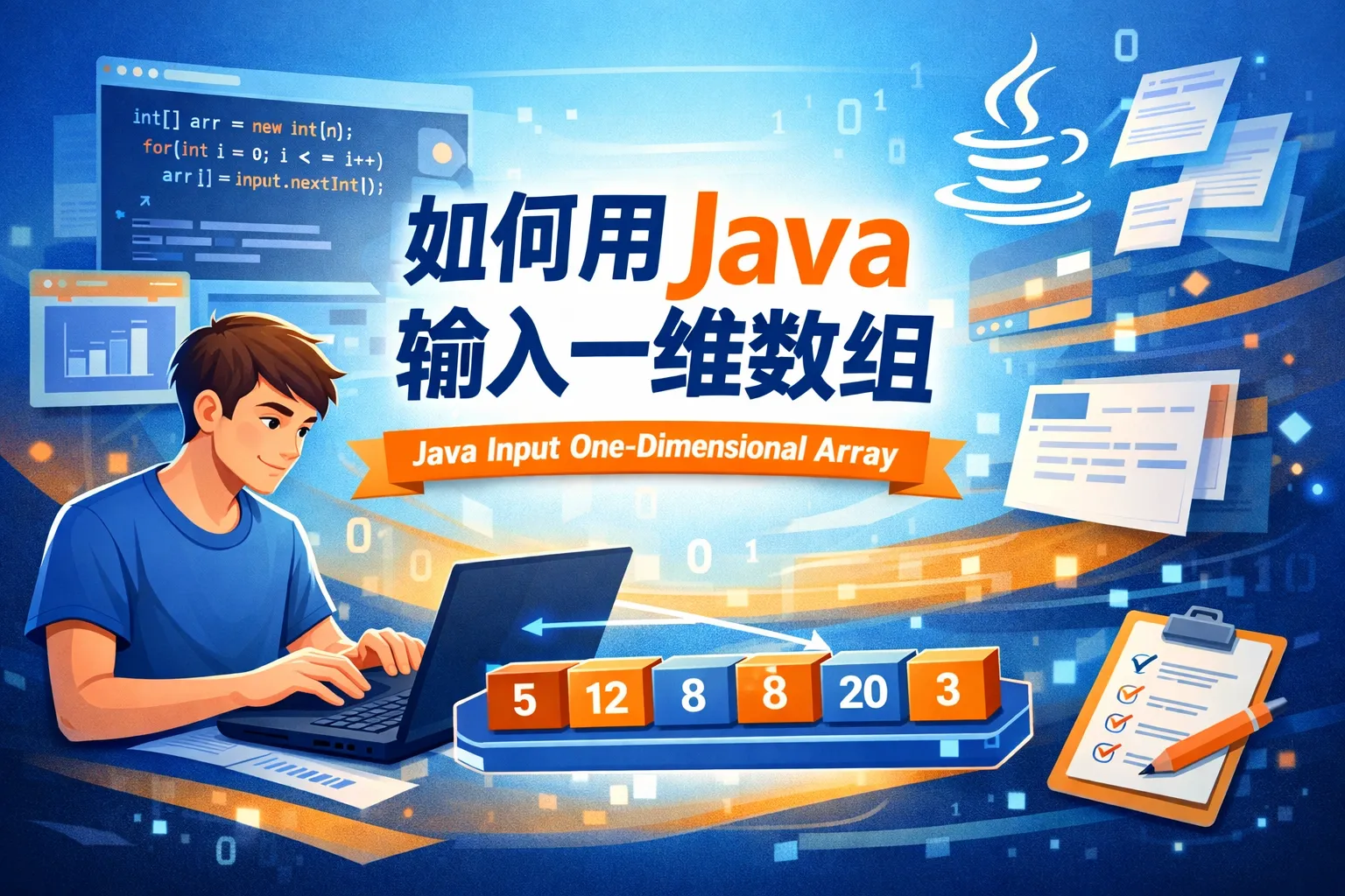 如何用java输入一维数组