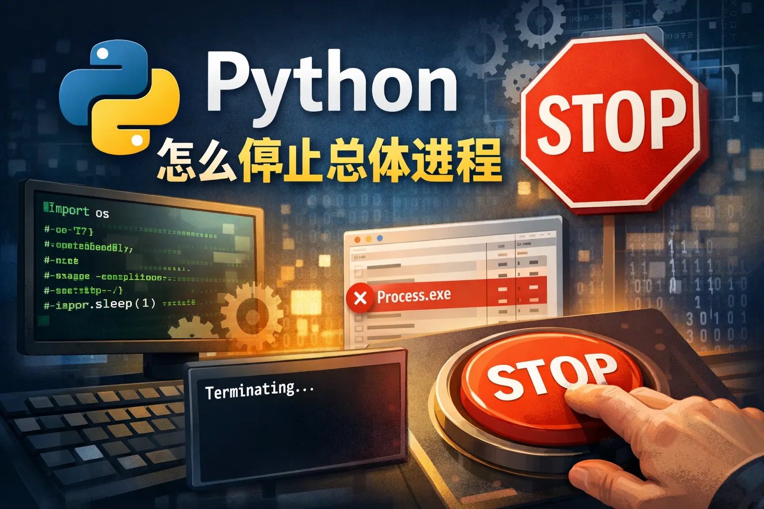 python怎么停止总体进程