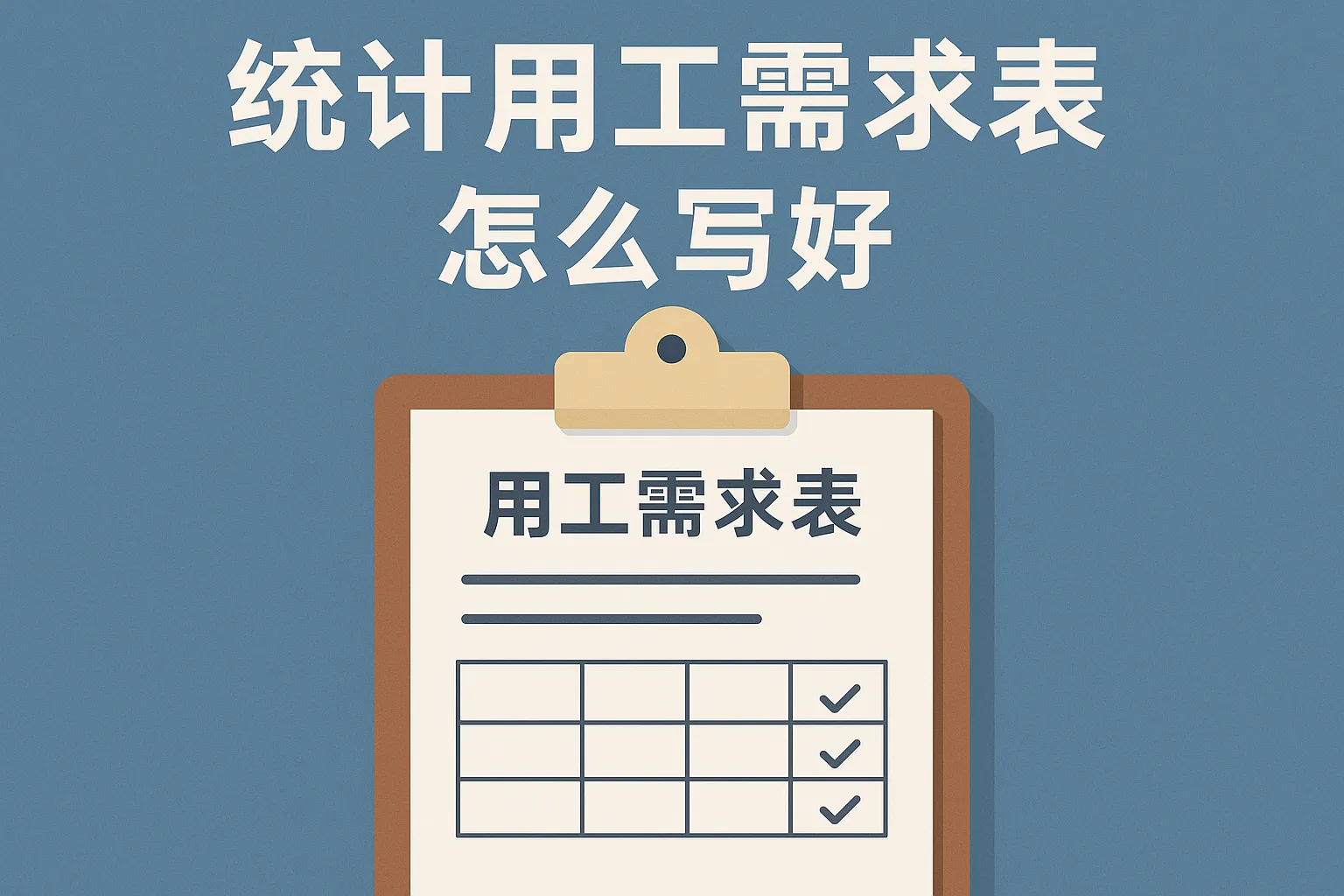 统计用工需求表怎么写好