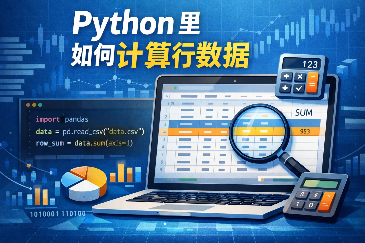 python 里如何计算行数据