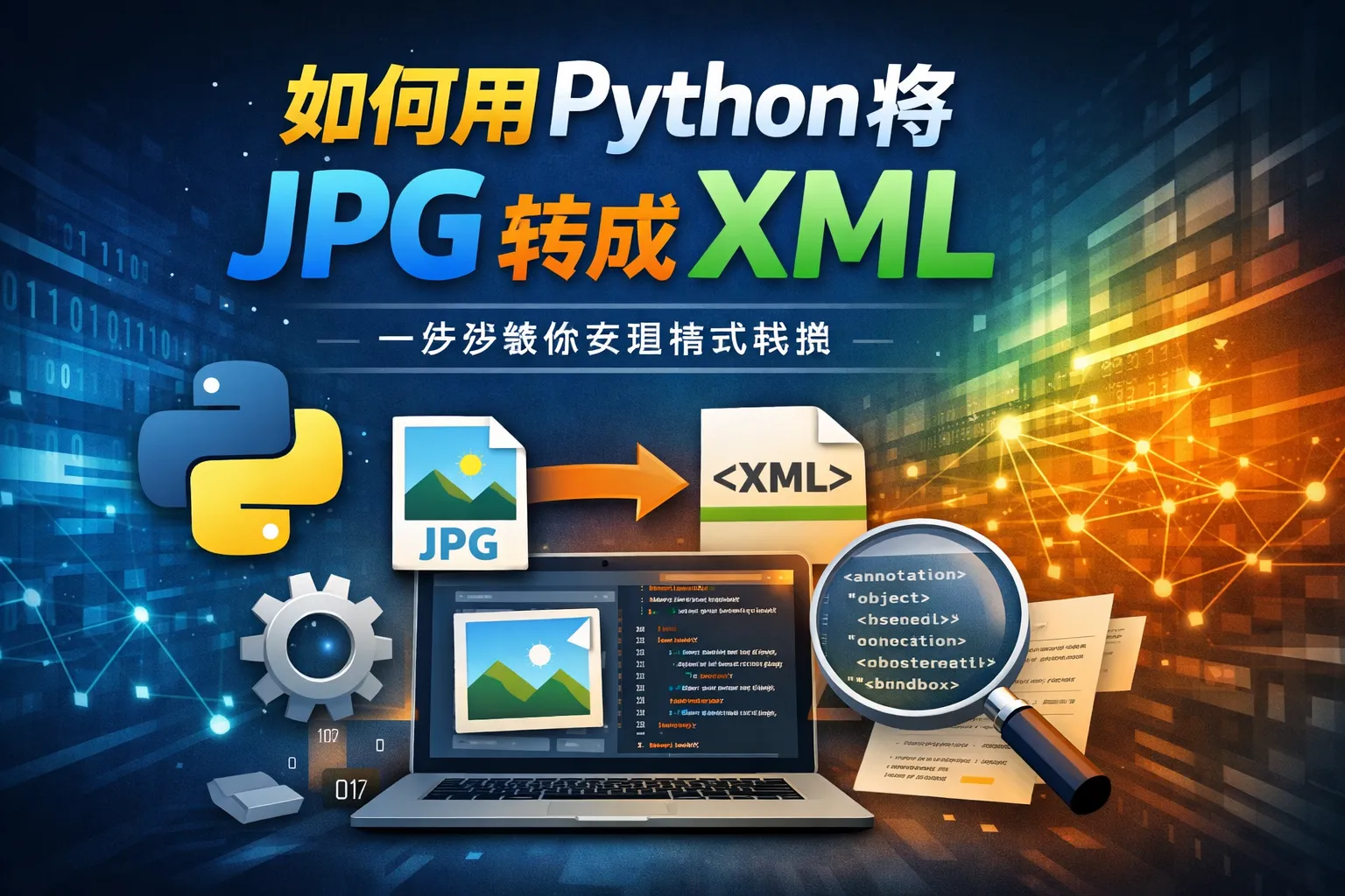 如何用Python将jpg转成xml