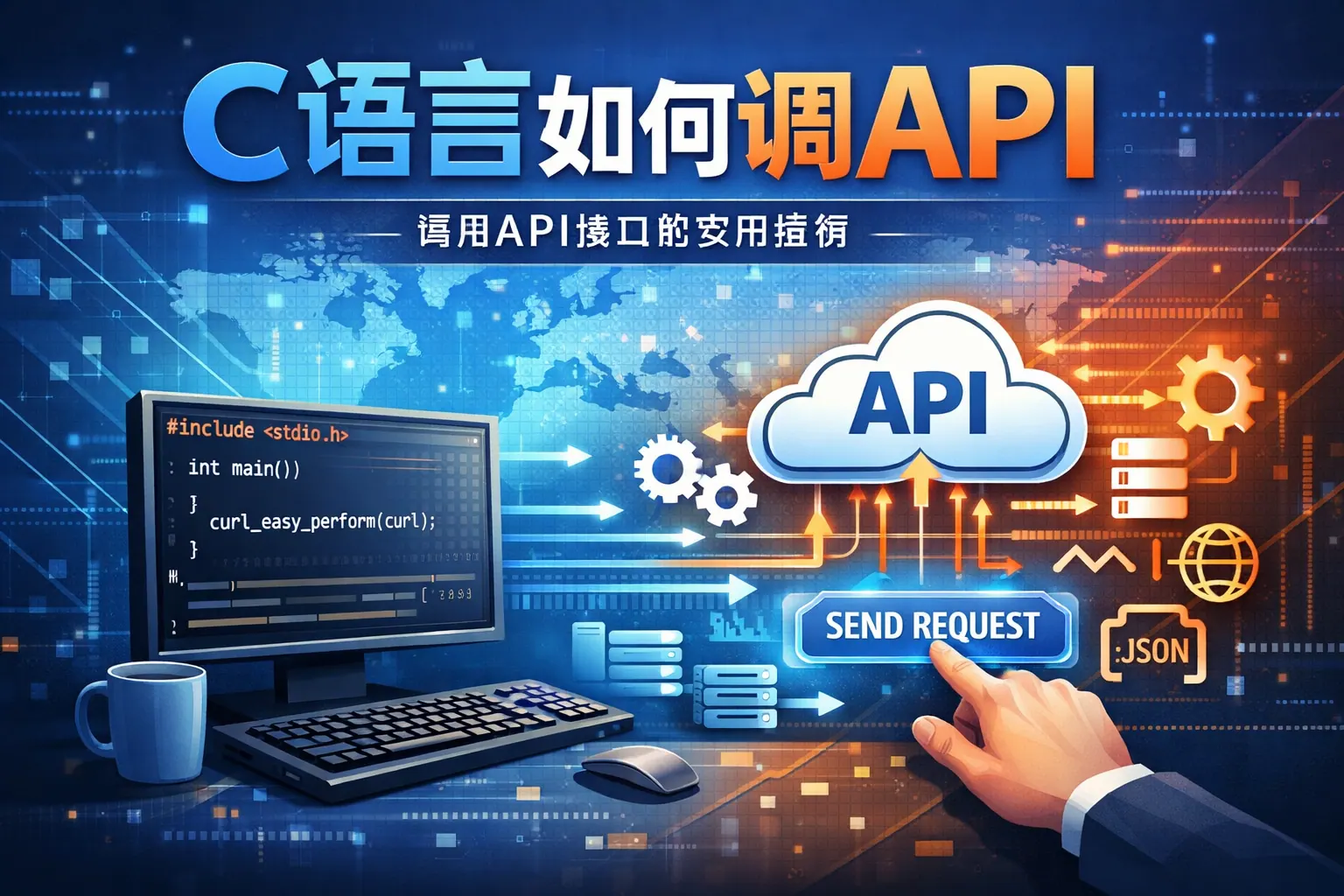C语言如何调API