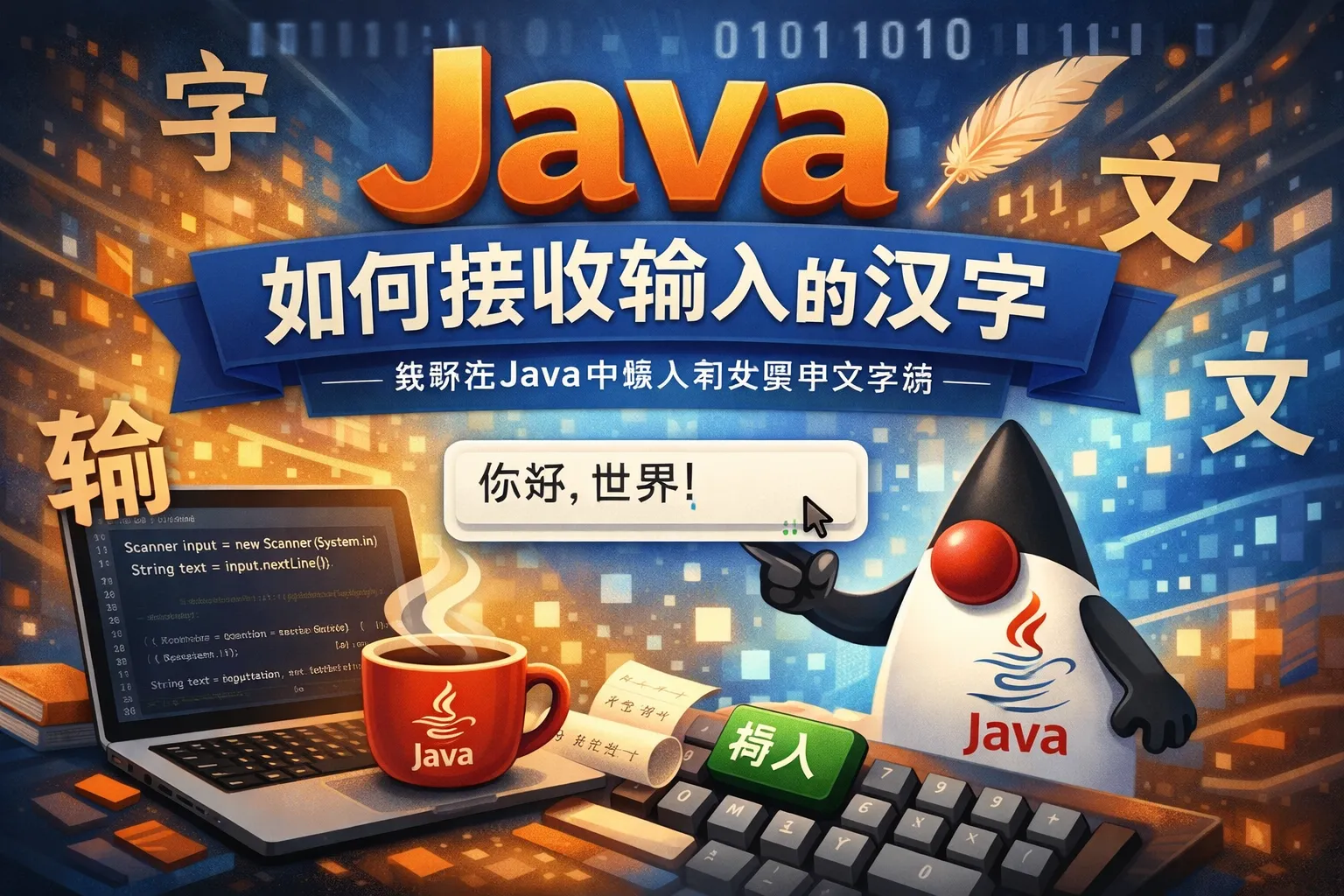 Java如何接收输入的汉字