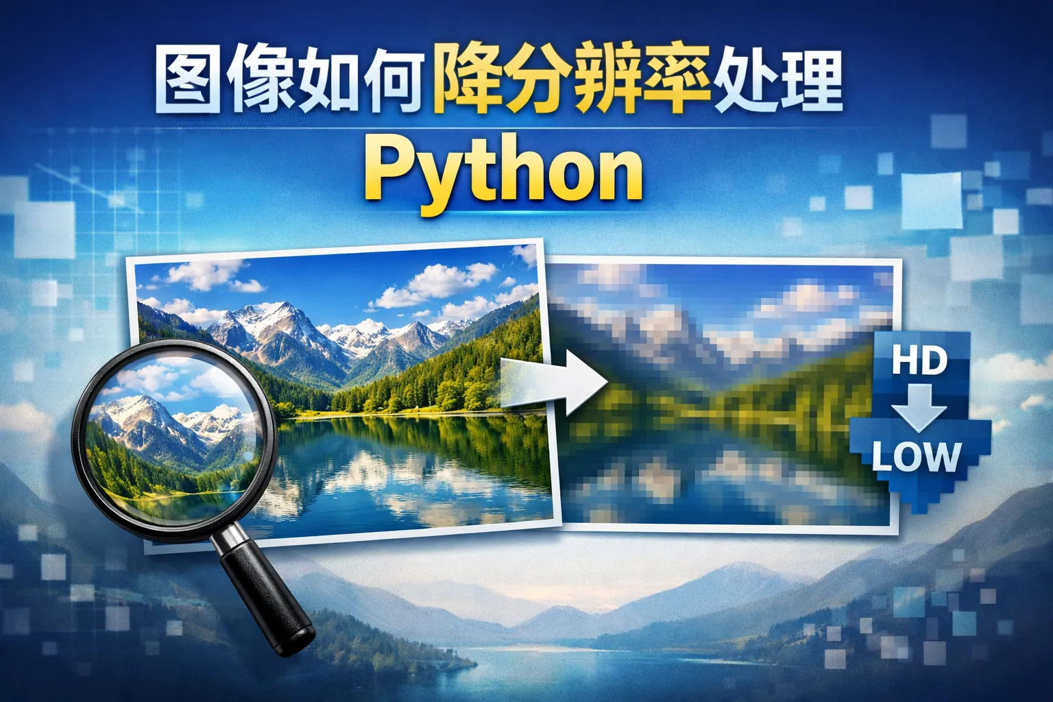 图像如何降分辨率处理python