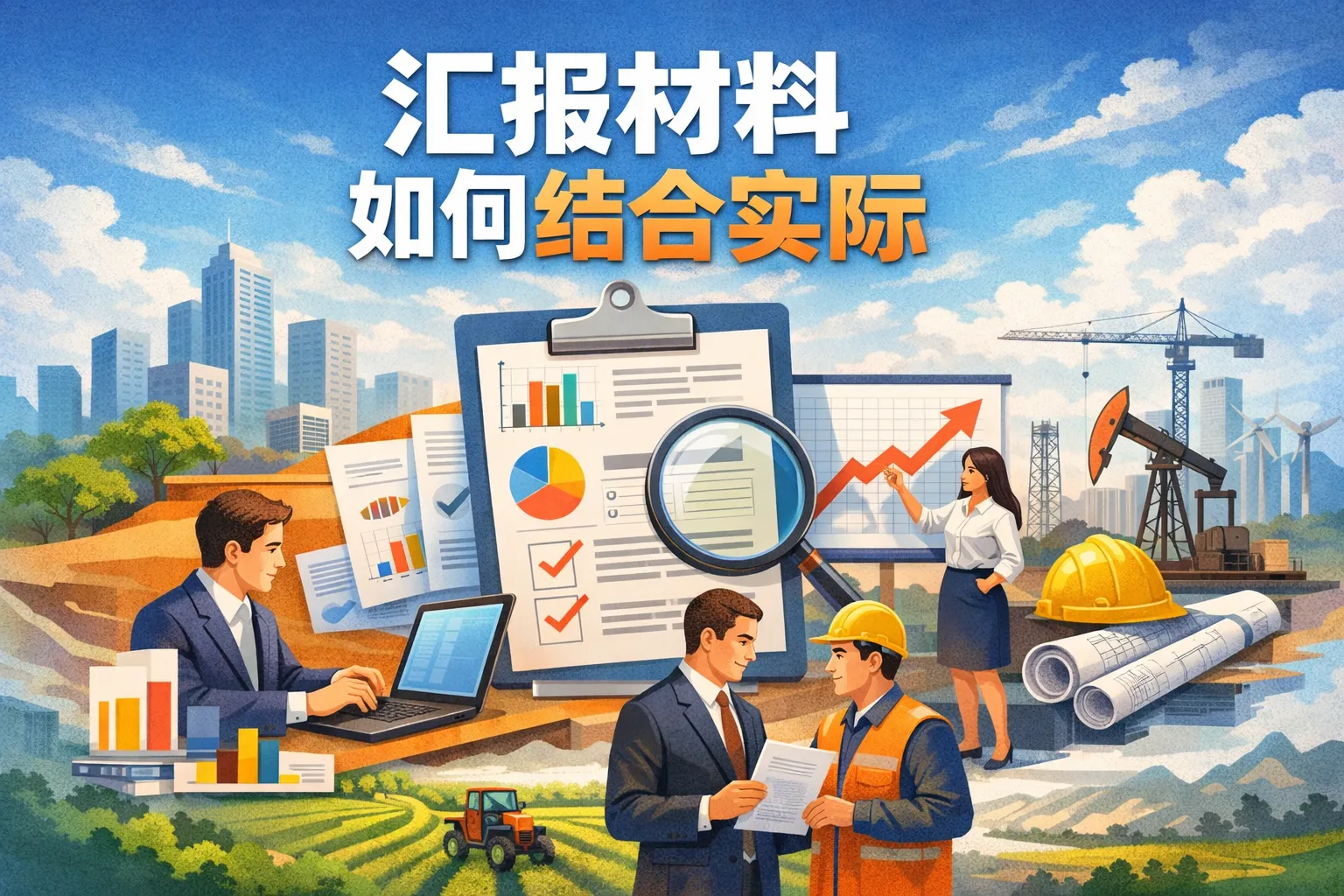 汇报材料如何结合实际