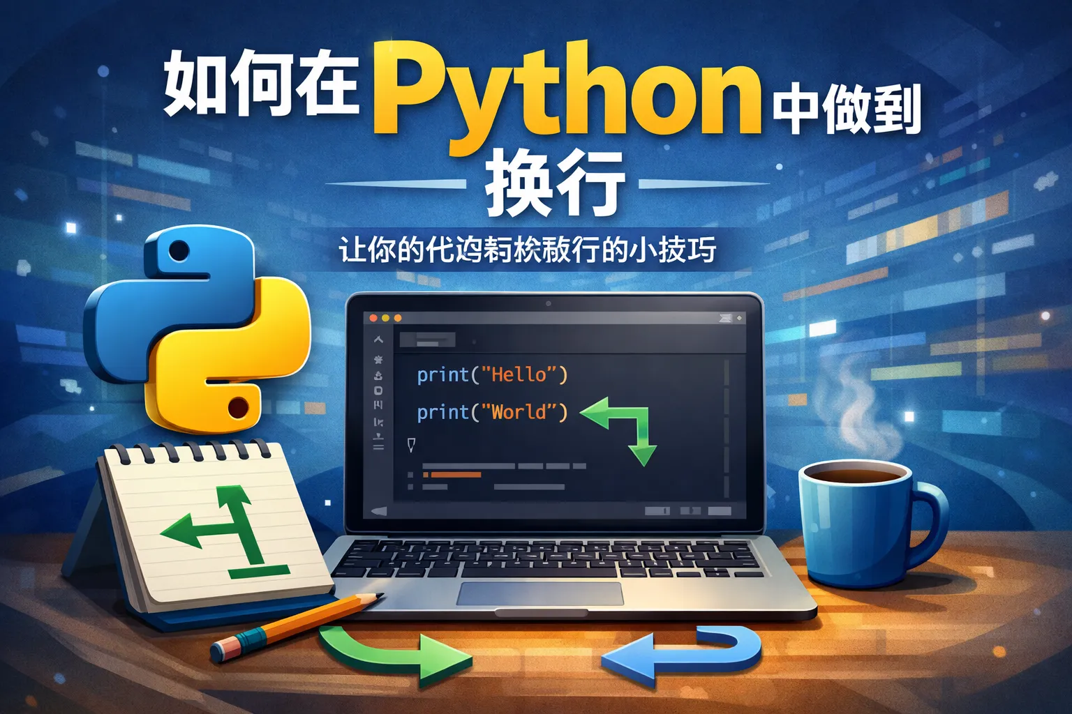 如何在python中做到换行