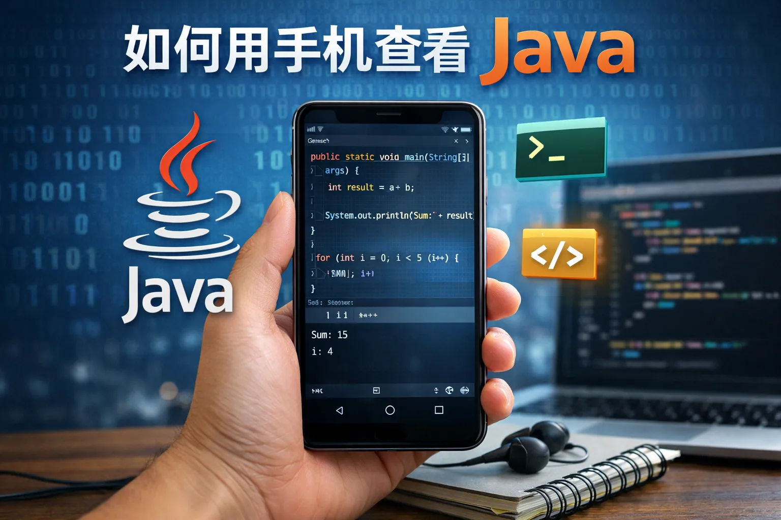 如何用手机查看java