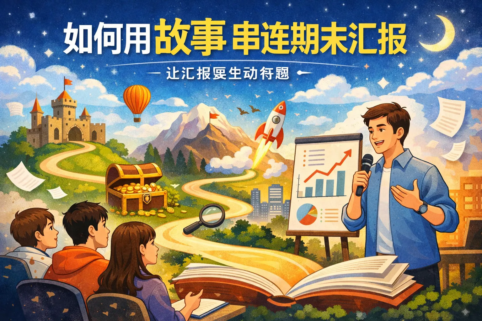 如何用故事串连期末汇报