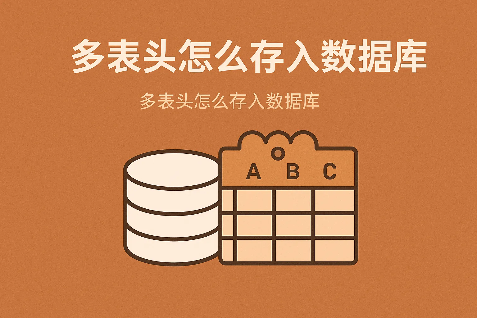 多表头怎么存入数据库