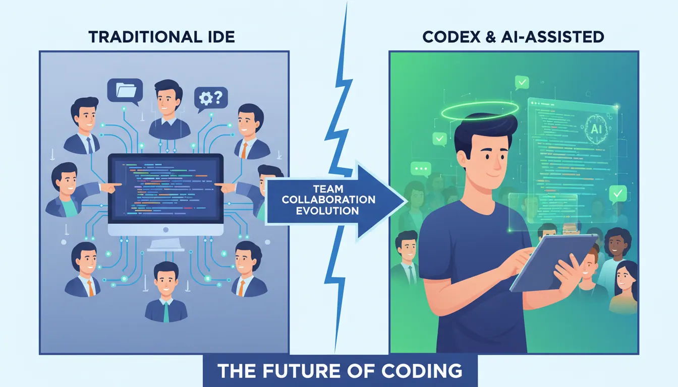 Codex 和 传统 IDE 在团队协作方式上有什么区别