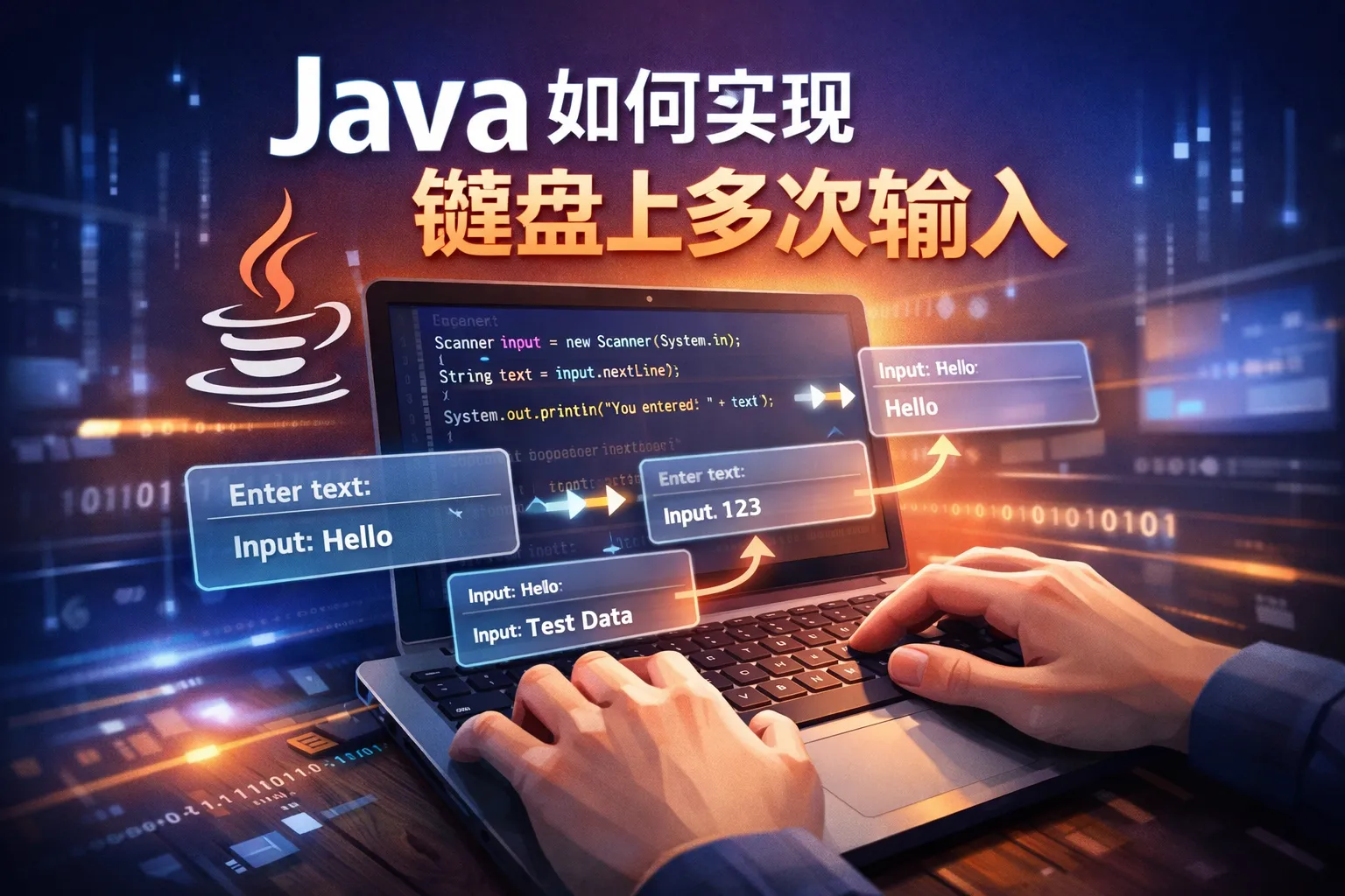 java如何实现键盘上多次输入