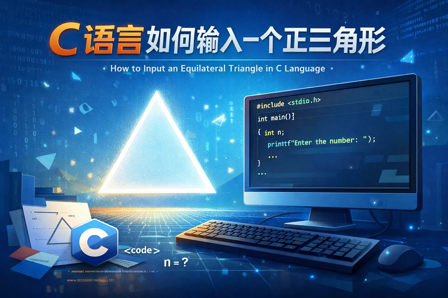 c语言如何输入一个正三角形