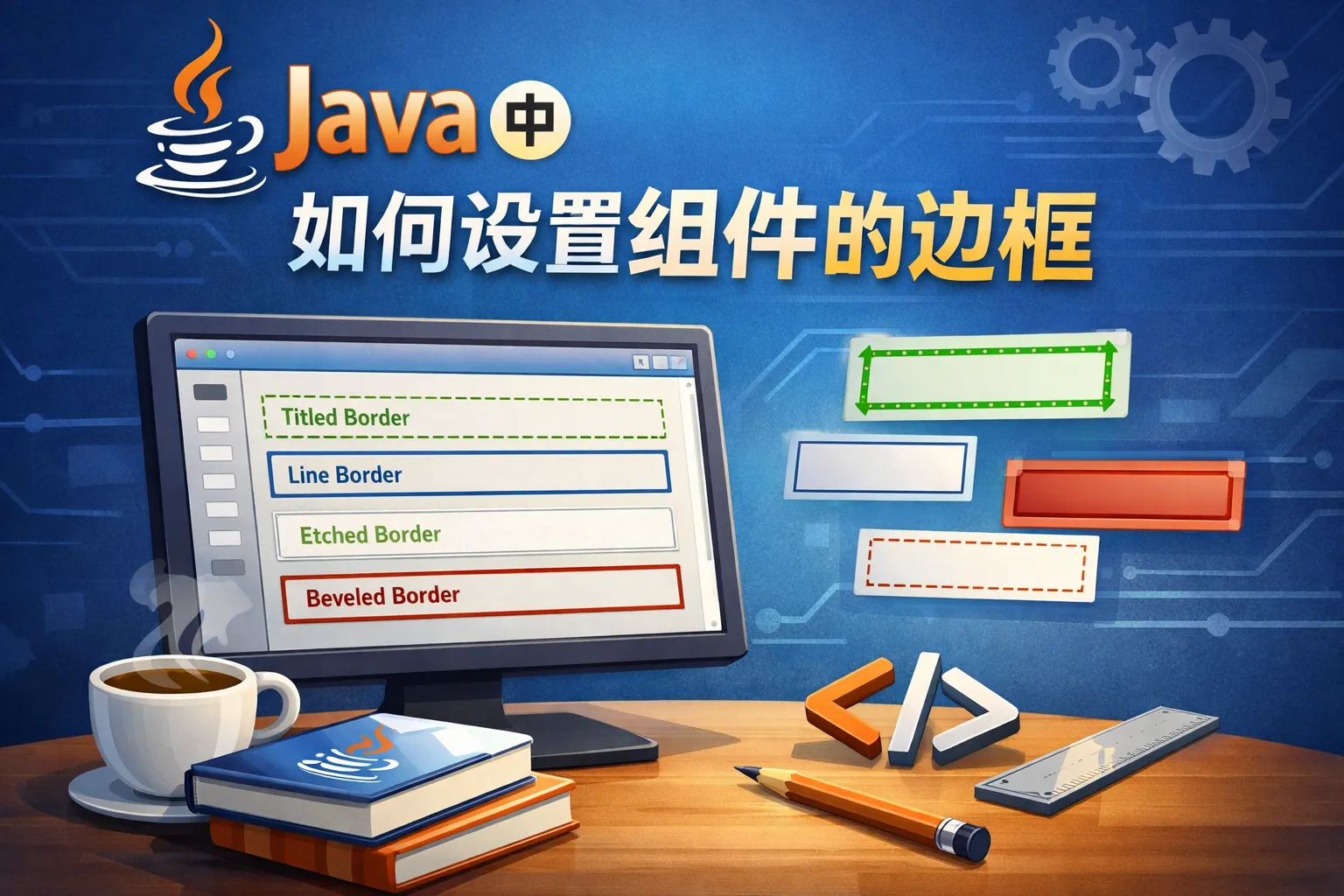 java中如何设置组件的边框