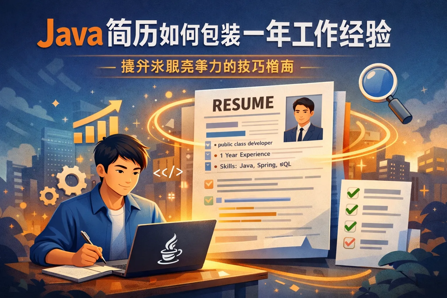 java简历如何包装一年工作经验