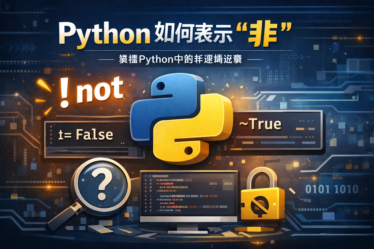 python如何表示非