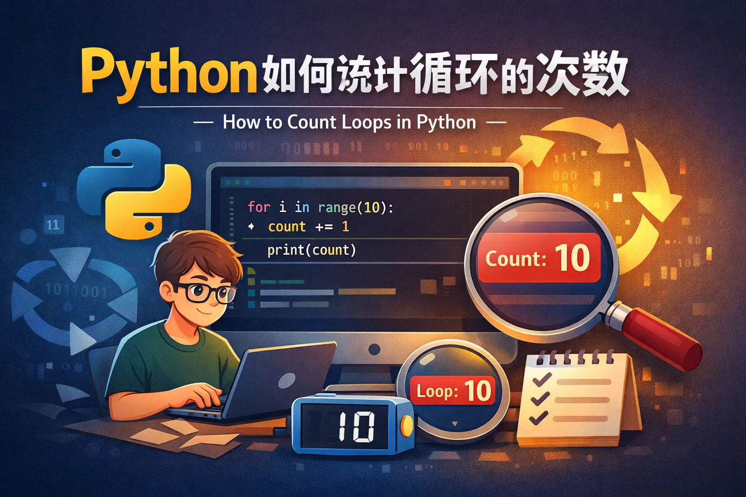python如何统计循环的次数