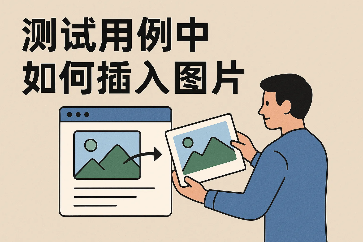 测试用例中如何插入图片