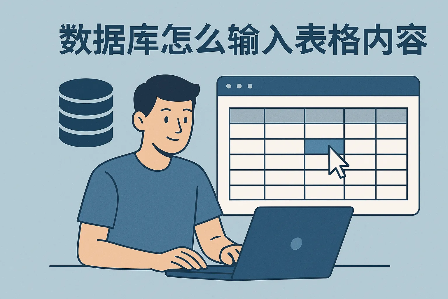 数据库怎么输入表格内容