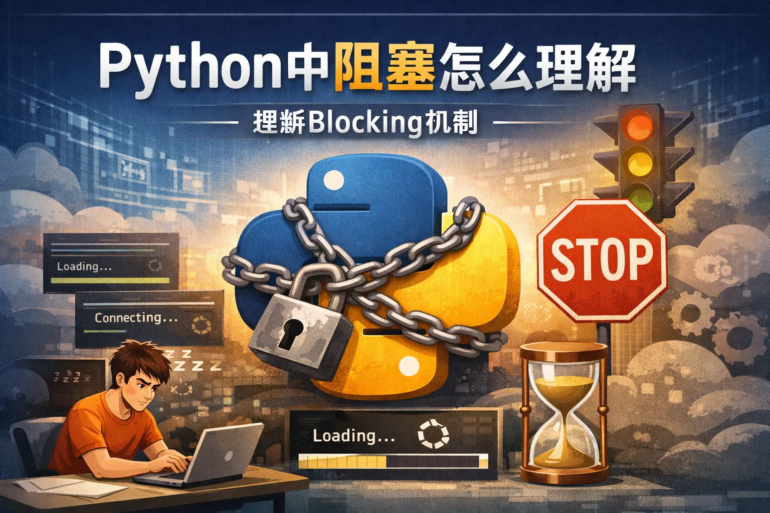 python中阻塞怎么理解