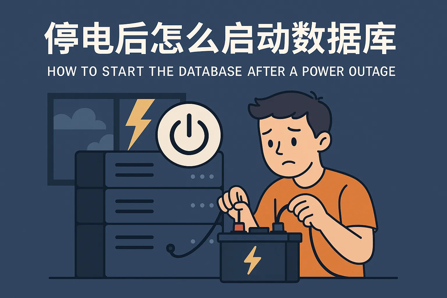 停电后怎么启动数据库