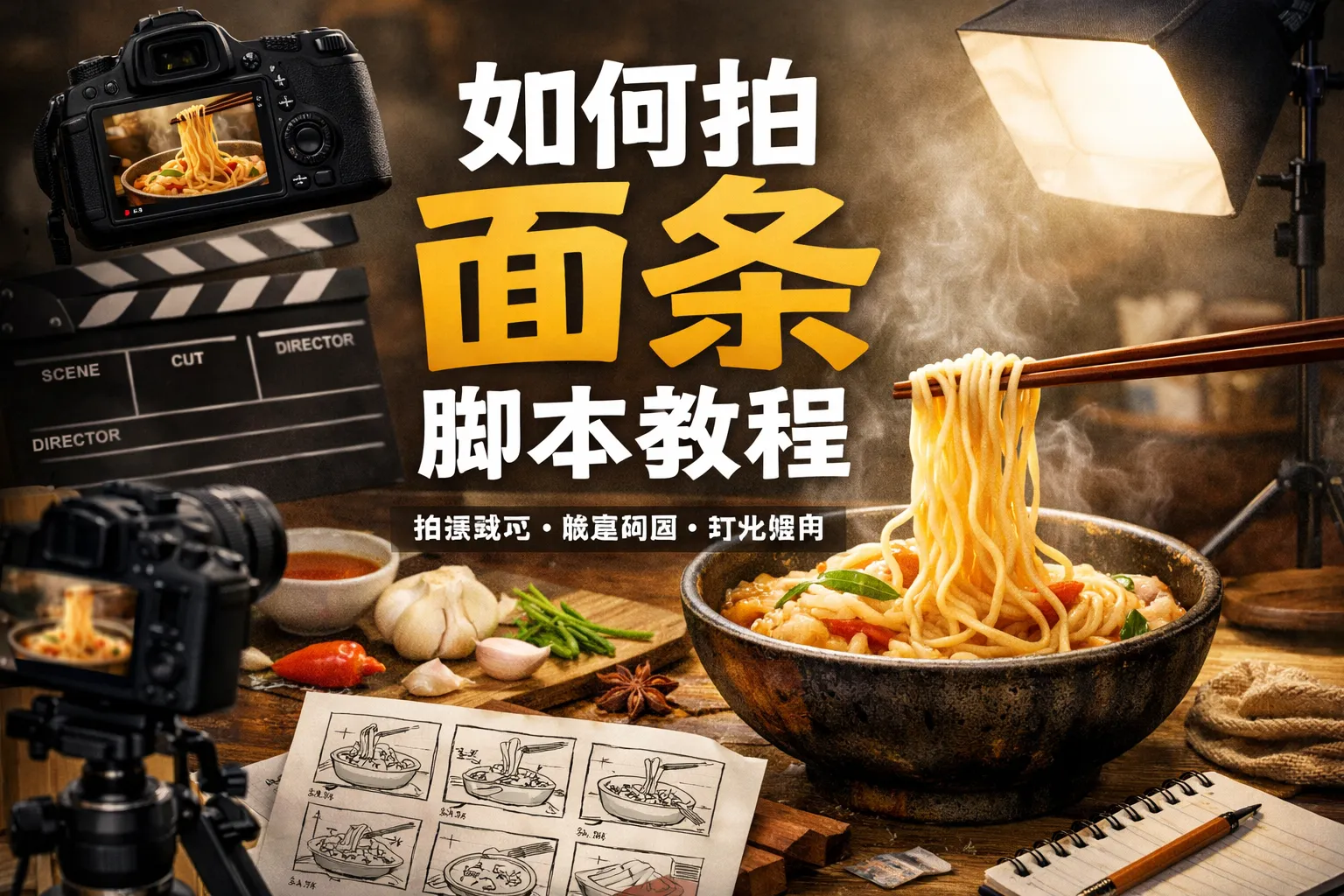 如何拍面条脚本教程